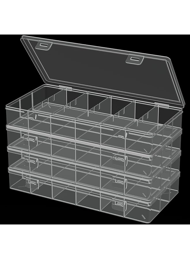 PROMASS promass clear visible plastic storage box cosmetic tools storage box makeup tools fishing tackle accessory box organizer jewelry screws hardware accessories organizer box (4Pack)  - Image 1