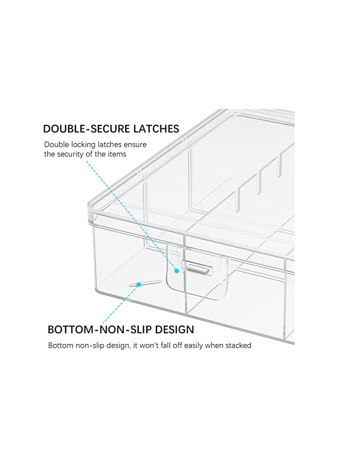 PROMASS promass clear visible plastic storage box cosmetic tools storage box makeup tools fishing tackle accessory box organizer jewelry screws hardware accessories organizer box (4Pack)  - Image 2