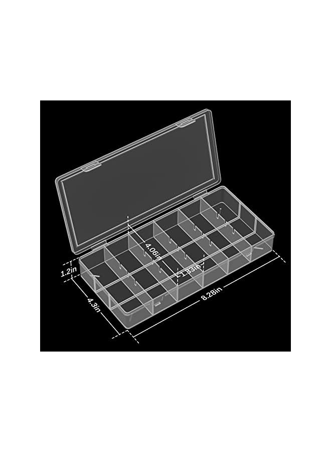 PROMASS promass clear visible plastic storage box cosmetic tools storage box makeup tools fishing tackle accessory box organizer jewelry screws hardware accessories organizer box (4Pack)  - Image 3