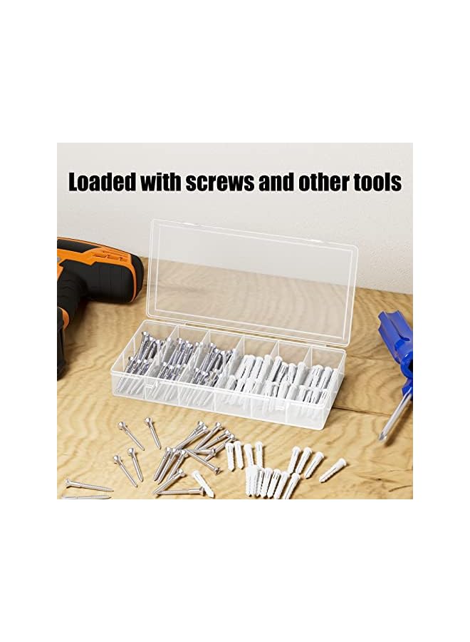 PROMASS promass clear visible plastic storage box cosmetic tools storage box makeup tools fishing tackle accessory box organizer jewelry screws hardware accessories organizer box (4Pack)  - Image 4