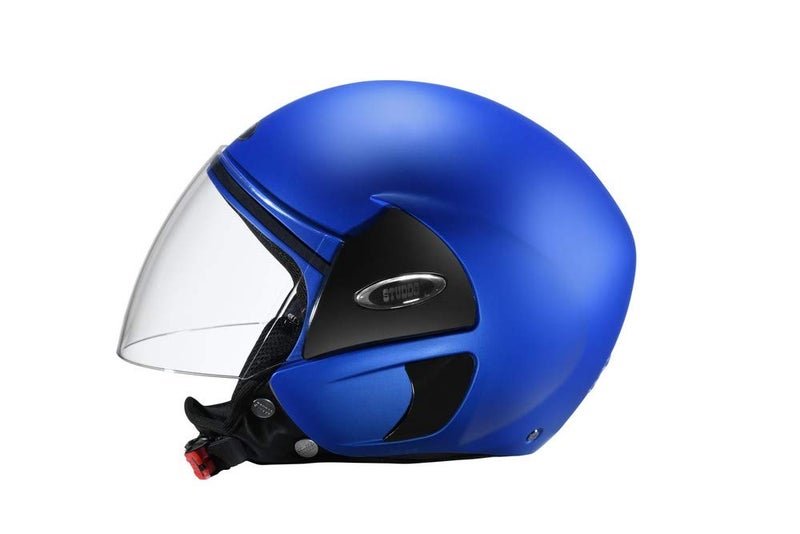 STUDDS EPS CUB Open Face Helmet (Flame Blue, M) - Image 4