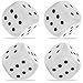 HEYTIMI 4 PCS Jumbo Foam Dice 236 Inch Soft 6 Sided Stress Relief Squeeze Game Dice for Family Fun Classroom Activities and Party Supplies White - Image 2