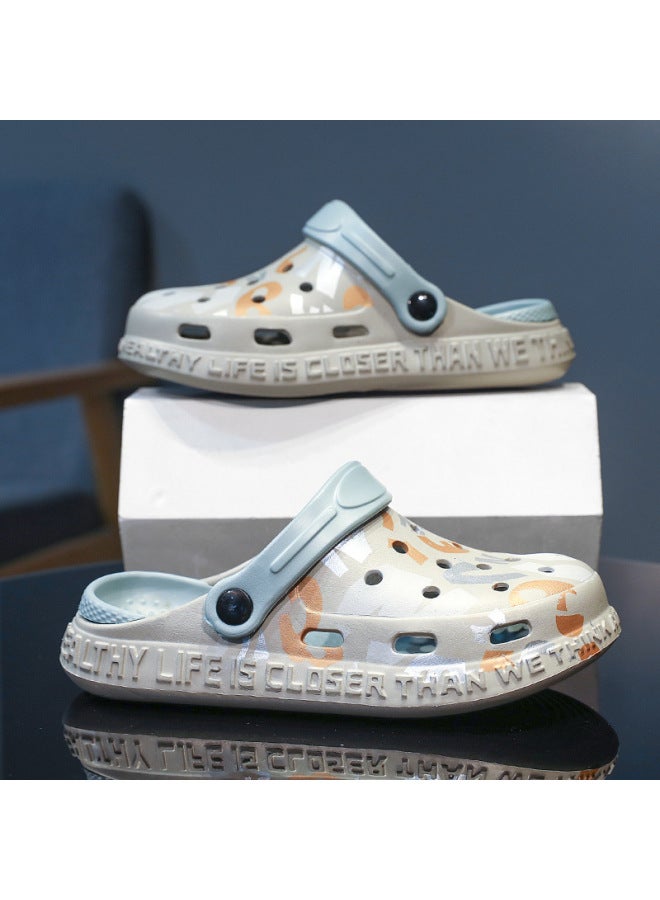 سمر صنادل كروكس صيفية للأطفال أولاد، صنادل منزلية في الهواء الطلق مقاومة للانزلاق بنعل ناعم، صنادل شاطئية كبيرة للأطفال، صنادل داخلية للأطفال - Image 1