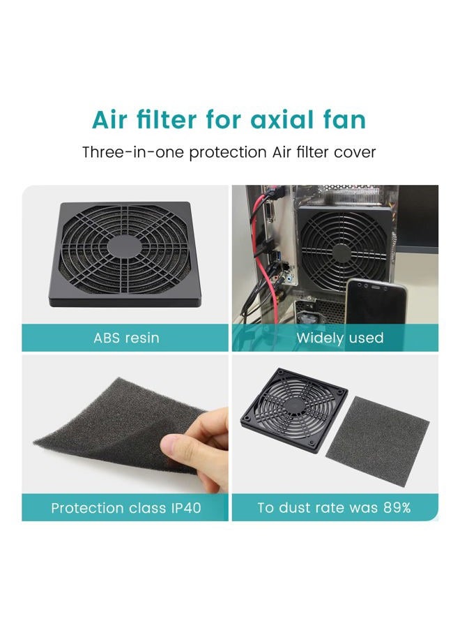 Wathai 2 Pack 120mm PC fan Dust Filter Cover Computer Mess - Image 4