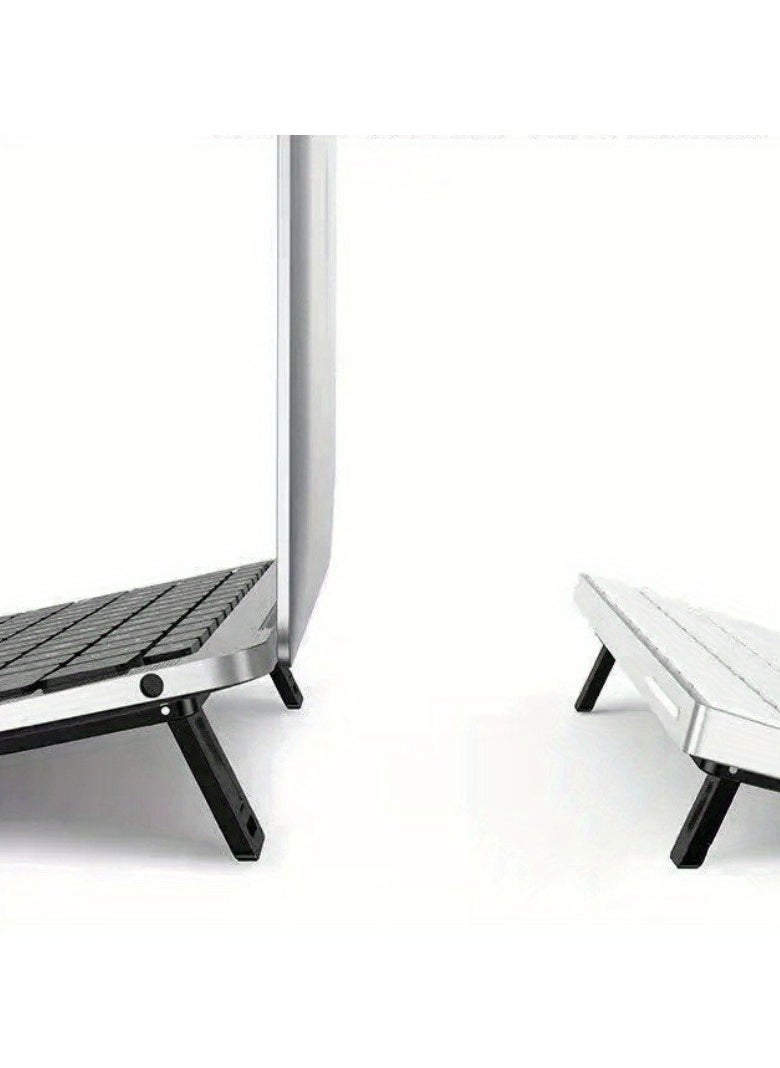 Generic - 2pcs Mini Universal Laptop, Keyboard And Phone Stand With 2 Adjustable Angle, Portable Invisible Laptop Stand Computer Cooling Pad Laptop Adhesive Feet - Image 1