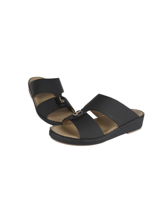 barjeel uno - Barjeel Uno Mens Arabic Sandals BSP1-55 Black - Image 1