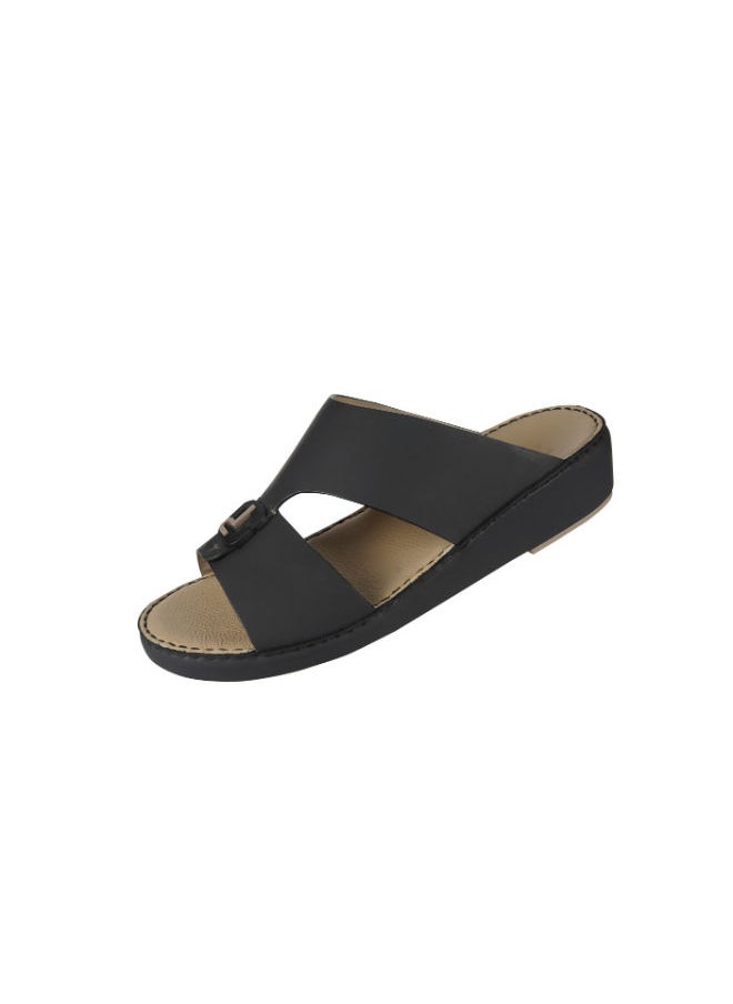 barjeel uno - Barjeel Uno Mens Arabic Sandals BSP1-55 Black - Image 1