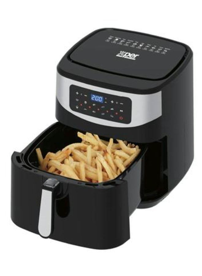 Extra large frying basket coated with non-stick material - Fast hot air distribution system for quick frying and energy saving - LED touch screen - 10 programs set to suit your different types of cooking - Temperature control unit between 50-200 ° C - tim