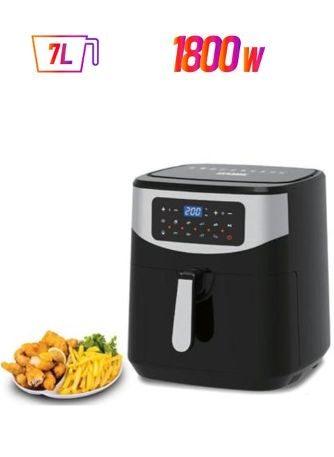 Extra large frying basket coated with non-stick material - Fast hot air distribution system for quick frying and energy saving - LED touch screen - 10 programs set to suit your different types of cooking - Temperature control unit between 50-200 ° C - tim