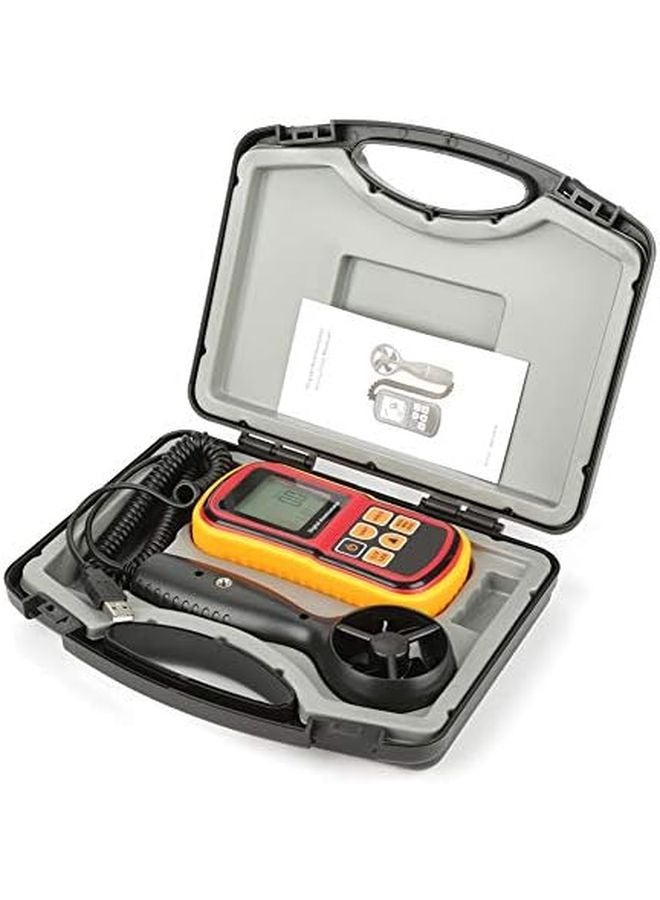 Handheld LCD Digital Anemometer Air Speed Tester with Temperature Backlight Display - Image 1
