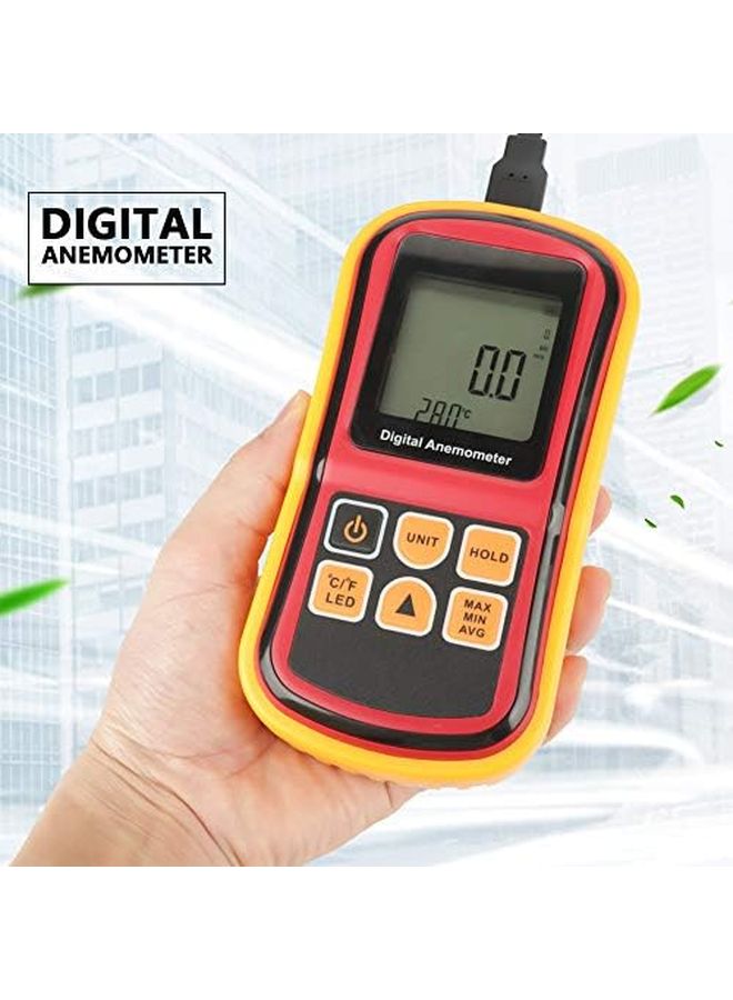 Handheld LCD Digital Anemometer Air Speed Tester with Temperature Backlight Display - Image 4