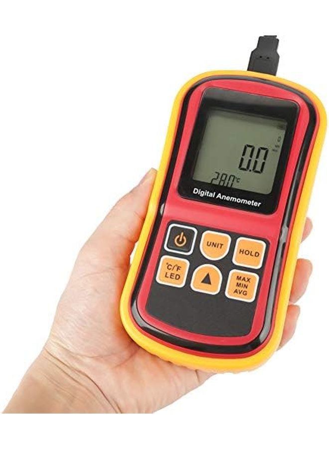 Handheld LCD Digital Anemometer Air Speed Tester with Temperature Backlight Display - Image 5
