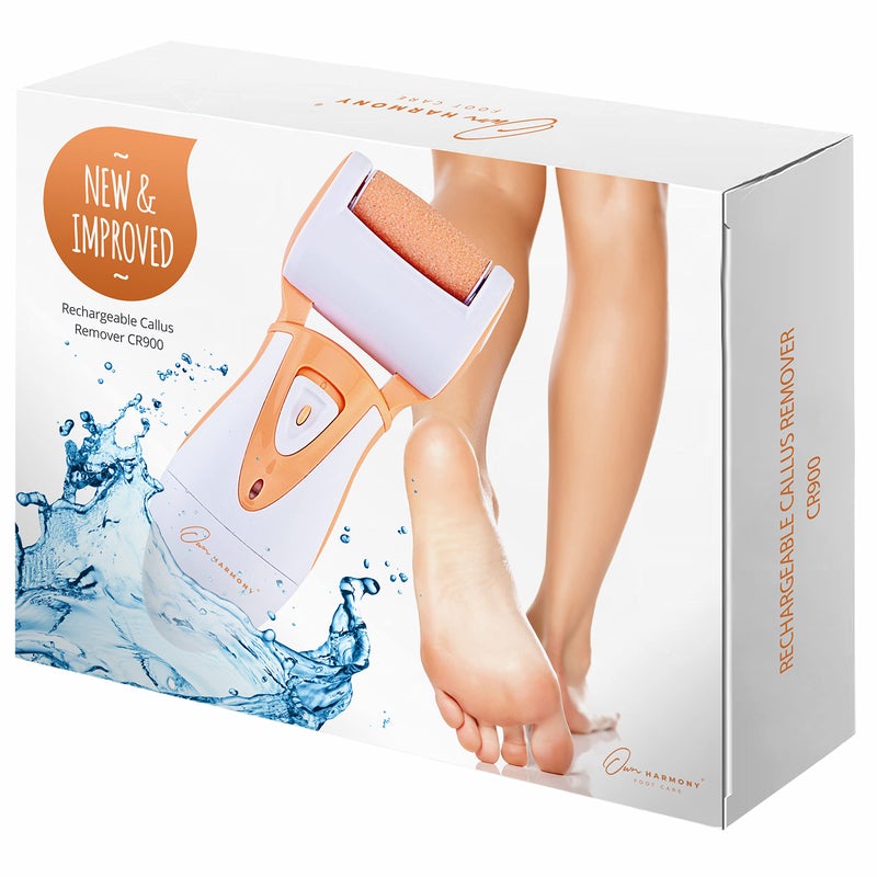 Own Harmony Rechargeable Callus Remover For Feet: Professional Electric Feet Sander For Women By Own Harmony - Electronic Foot File Cr900 With 3 Rollers  Foot Grinder Pedi Care For Cracked Heels & Dry  Hard Skin - Image 1