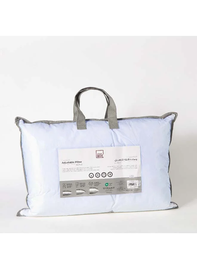 Home Box  Adjustable Pillow with Zipper Opening 75 x 50 cm  | Best Price UAE