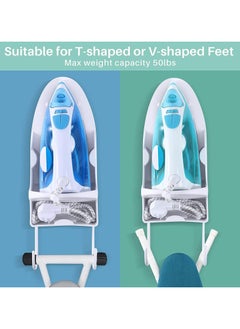 Arabest Ironing Board Hanger Ironing Board Wall Mount, Ironing Board Hanger Wall Mounted with Heat Resistant Iron Stand and Hooks, Home Bathroom Ironing Board Rack  - Image 5