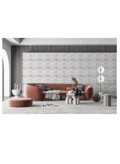 GUDOO 12 Pack 3D Wall Panels 3D Texture Wallpaper Panel Diamond Design Decorative Wall Covering 30x30cm White  - Image 2