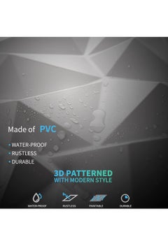 GUDOO 12 Pack 3D Wall Panels 3D Texture Wallpaper Panel Diamond Design Decorative Wall Covering 30x30cm White  - Image 5