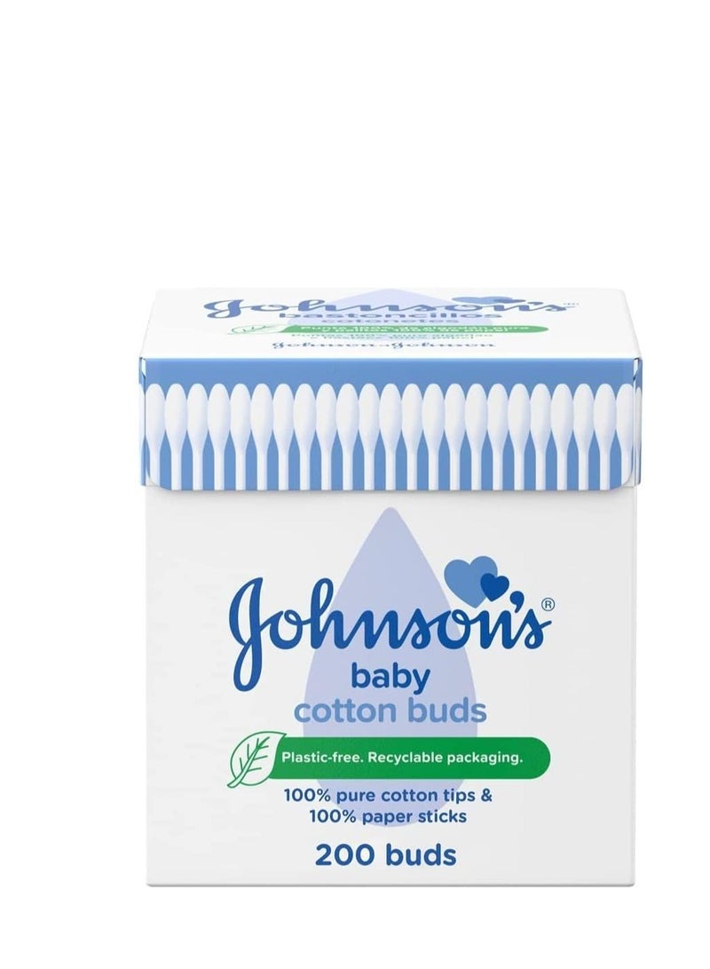 Johnson's 800-Piece Baby Cotton Buds (4 Packs Of 200) - Image 2