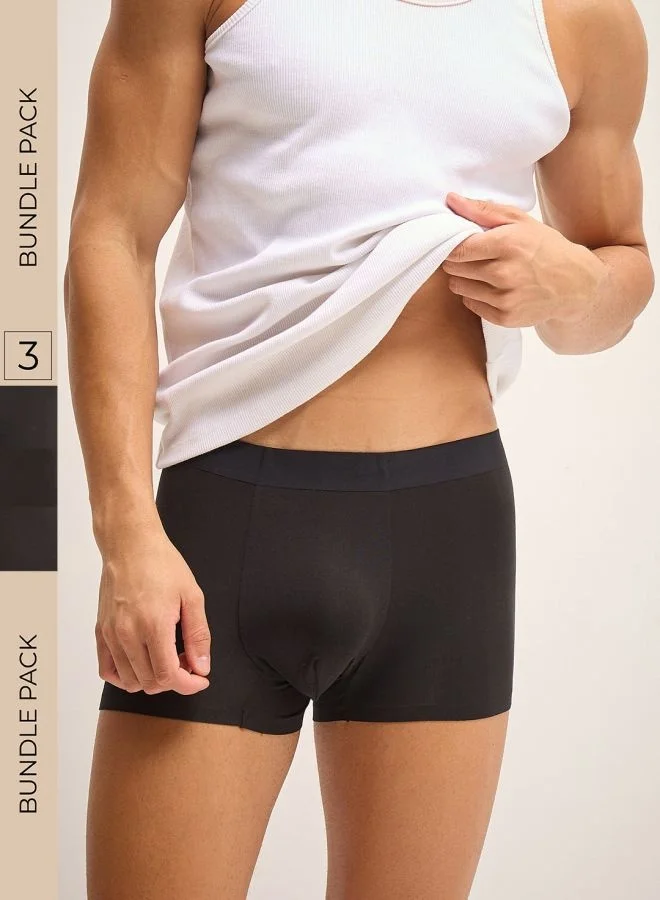 THE BEAR HOUSE Men’s Boxers (Pack of 3) – Made from Modal Fabric, Breathable Stretchable Boxer Shorts Designed for Ultimate Daily Comfort