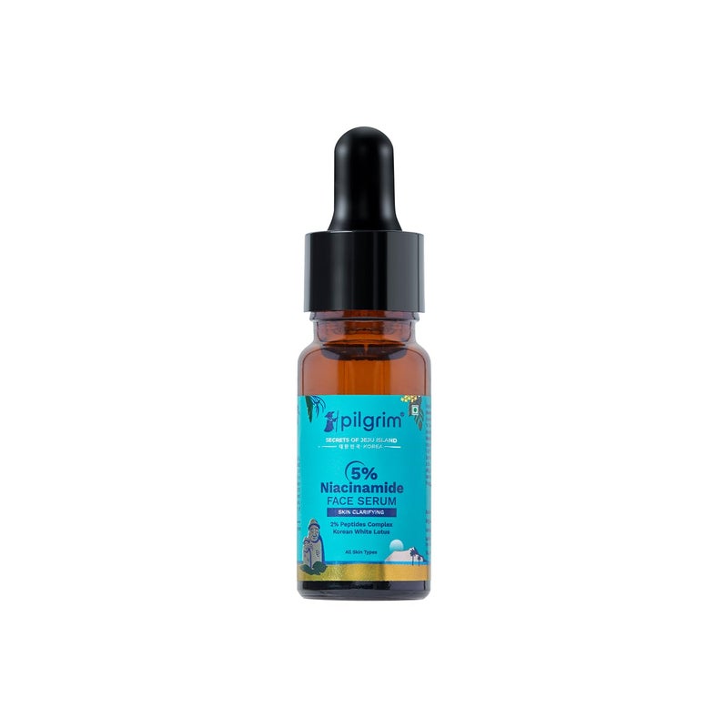 PILGRIM Pilgrim 5 Niacinamide Serum For Skin Clarifying Niacinamide Serum For Oily Skin Brightens Skin Reduces Acne Spots Korean Skincare All Skin Types For Men Women Vegan Crueltyfree 10ML - Image 1