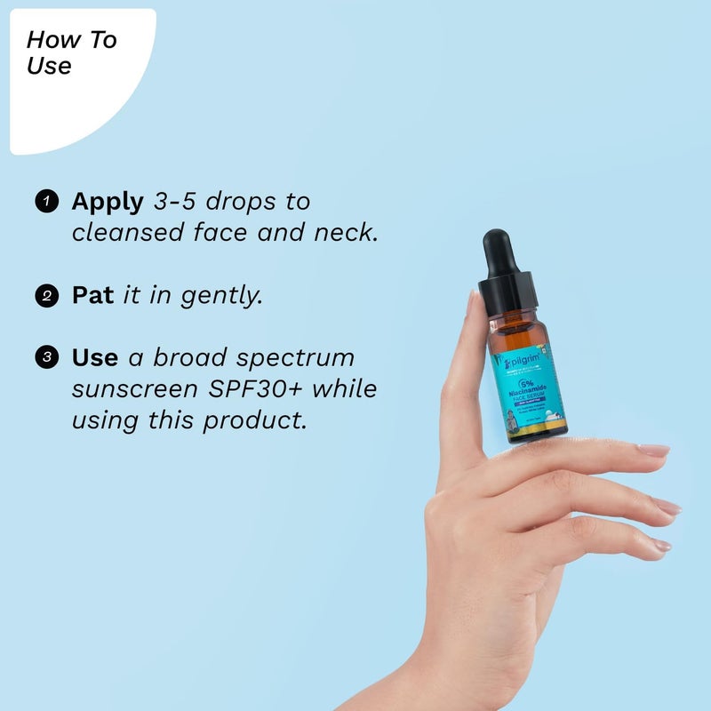PILGRIM Pilgrim 5 Niacinamide Serum For Skin Clarifying Niacinamide Serum For Oily Skin Brightens Skin Reduces Acne Spots Korean Skincare All Skin Types For Men Women Vegan Crueltyfree 10ML - Image 4