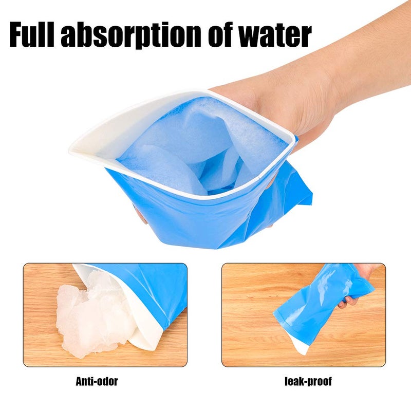 Emoly 8 Pack Disposable Urine Bags, Pee Bags for Camping Travel Urinal Toilet Traffic Jam Emergency Portable Urine Bag Pee Bags Car Toilet for Men Women Children Brief Relief - Image 2