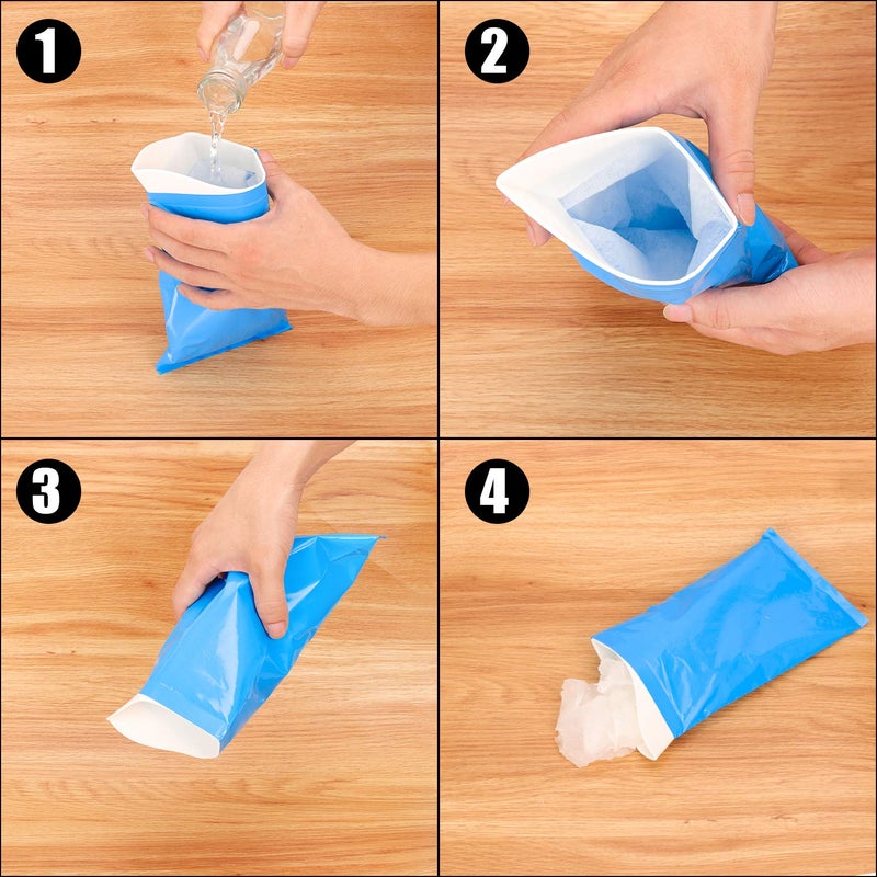 Emoly 8 Pack Disposable Urine Bags, Pee Bags for Camping Travel Urinal Toilet Traffic Jam Emergency Portable Urine Bag Pee Bags Car Toilet for Men Women Children Brief Relief - Image 4