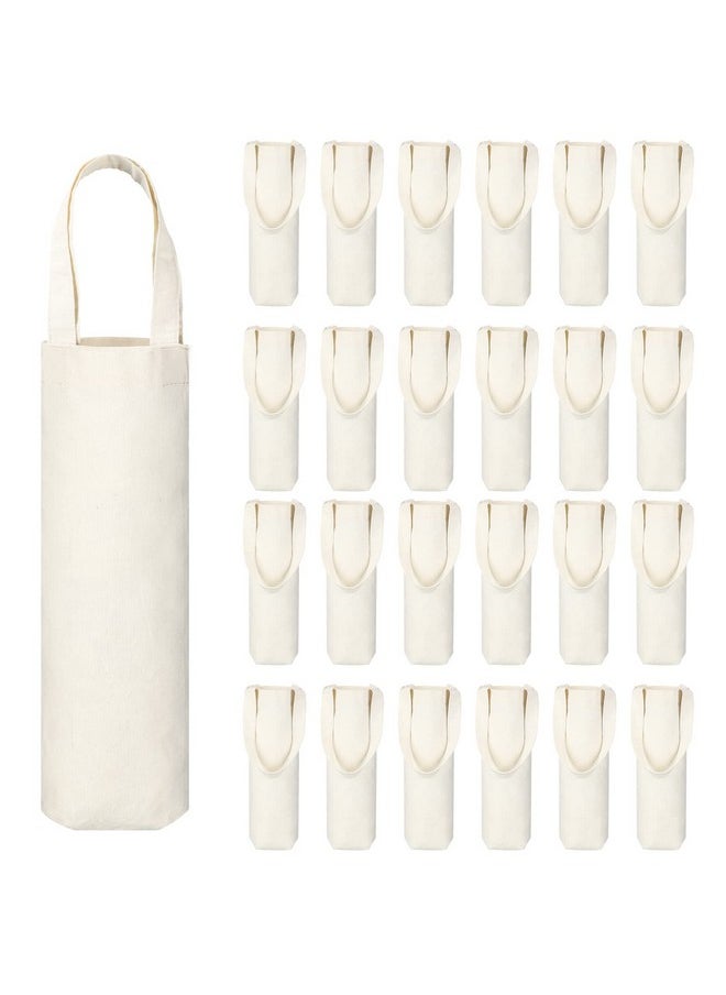 Hoolerry Hoolerry 24 Pcs Canvas Wine Bag with Handle Sublimation Blank Bottle Gift Tote Reusable Washable Wine Carrier Tote  - Image 1