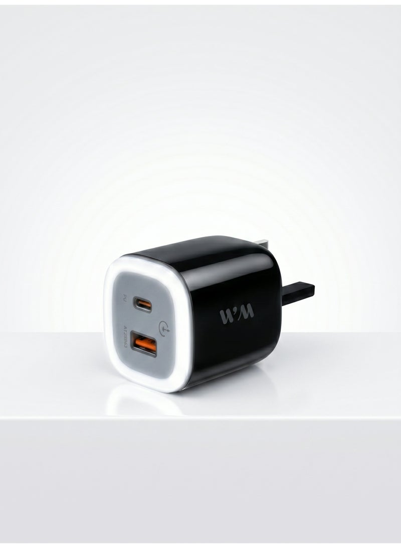 WELLMAX WM WELLMAX HC625 48W Dual USB C Super Fast Charger Block, PD Power Adapter for iPhone 17/16/15 Pro Max, iPad, Samsung Galaxy S25/S24, Type C Wall Plug, Black - Image 2