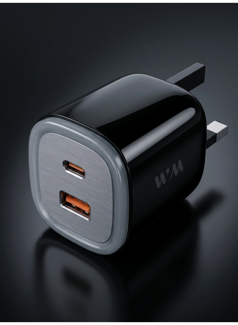 WELLMAX WM WELLMAX HC625 48W Dual USB C Super Fast Charger Block, PD Power Adapter for iPhone 17/16/15 Pro Max, iPad, Samsung Galaxy S25/S24, Type C Wall Plug, Black - Image 4
