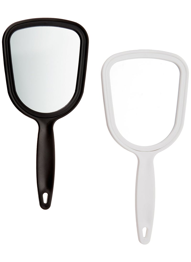 Burmax Soft N Style Hand Mirror 412 x 334 6 white 6 black Pack of 12 