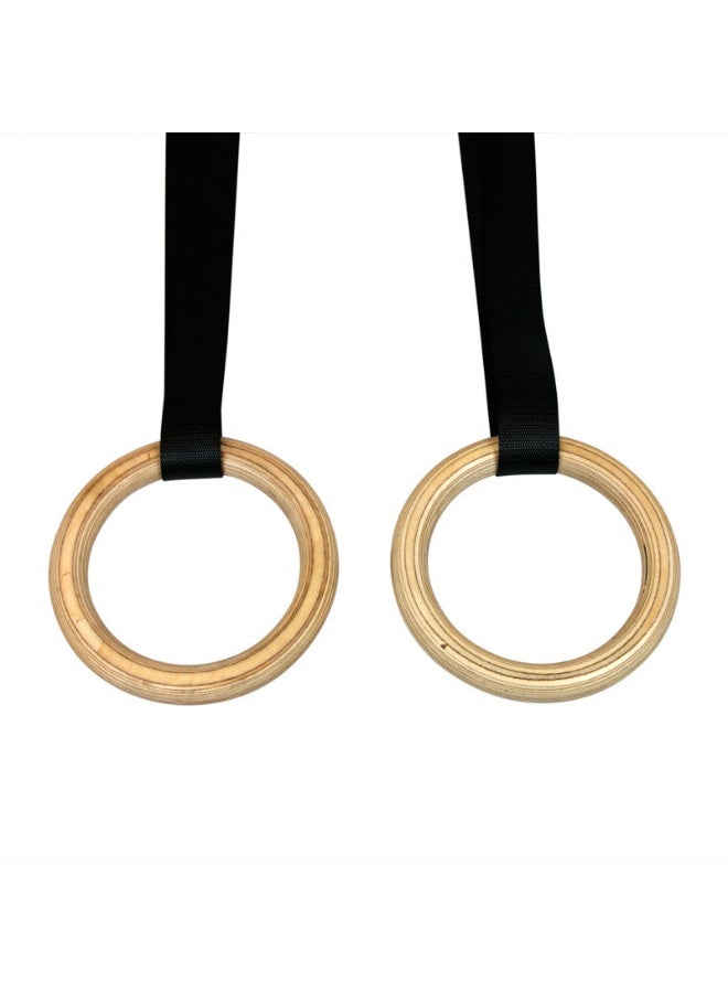 Pure Fitness Wood Rings w/Strap