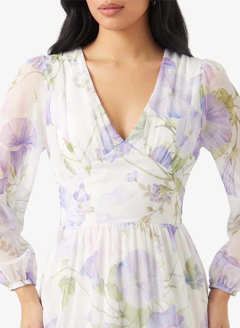 Ginger Boutique  Floral A Line Volume Dress for Women | Best Price UAE