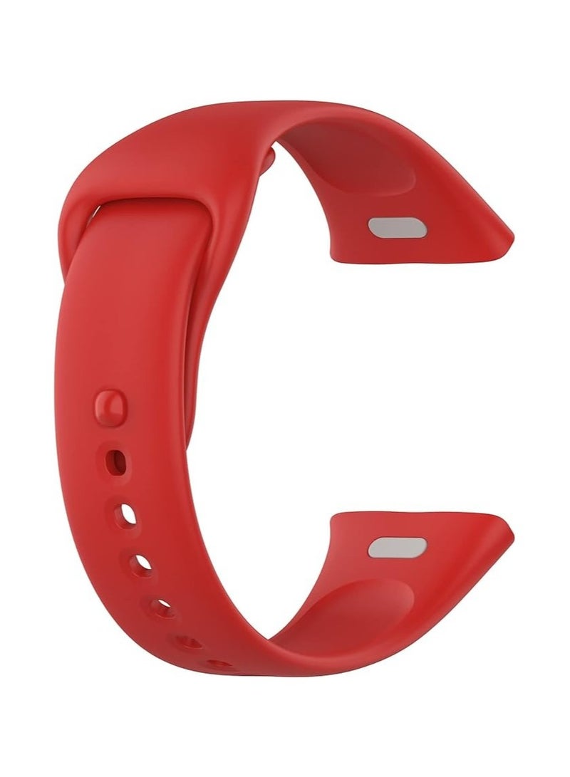 Strap Watch Silicone Compatible With Xiaomi Mi Watch 3 Lite Sport Silicone Watch Band Wrist Strap,Bracelet Wristband Wrist Strap (Red) - Image 3