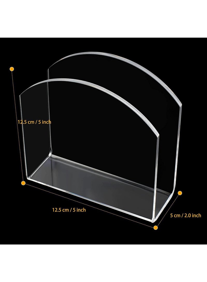 Arabest Tissue Holder Clear Acrylic Dining Table, Clear Tissue Holder Standing Tabletop Freestanding Tissue Box Dispenser for Dinner Kitchen Dining Room Home Decor Accessories - Image 4