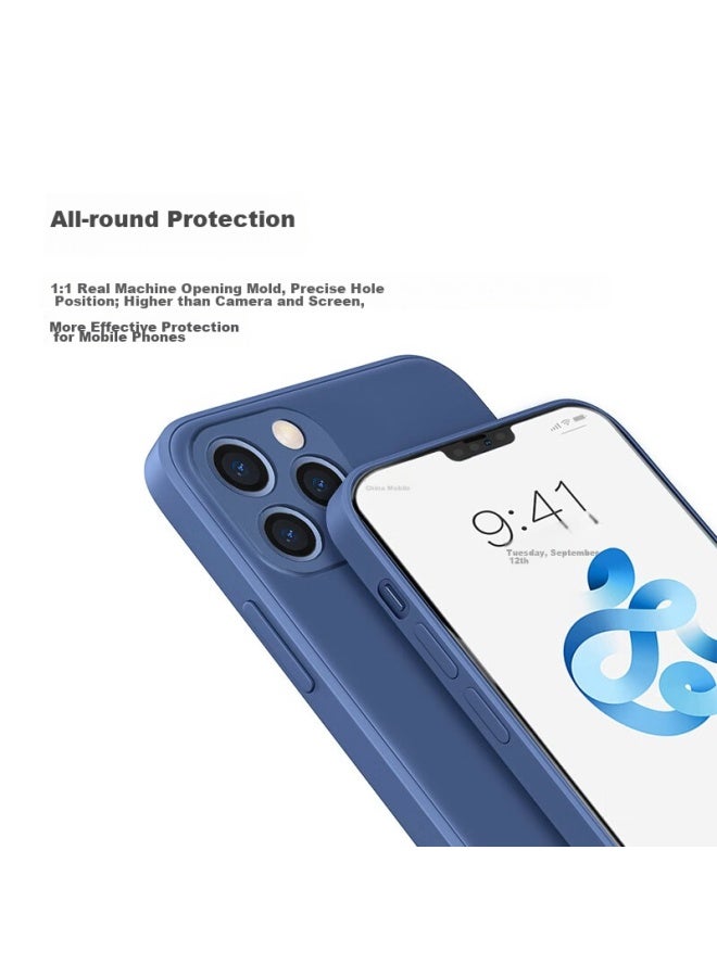 Pisen Iphone 13 Pro Case, Flexible Liquid Silicone Protective Cover, Full Protection Shockproof, Ultra-thin Soft Case With Straight Edges, Black - Image 2
