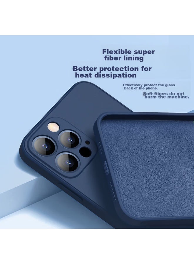 Pisen Iphone 13 Pro Case, Flexible Liquid Silicone Protective Cover, Full Protection Shockproof, Ultra-thin Soft Case With Straight Edges, Black - Image 4