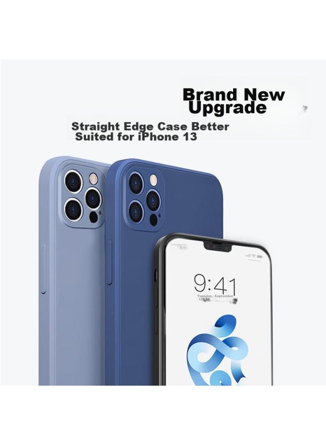 Pisen Iphone 13 Pro Case, Flexible Liquid Silicone Protective Cover, Full Protection Shockproof, Ultra-thin Soft Case With Straight Edges, Black - Image 3