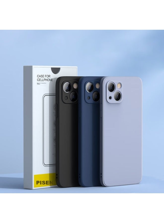 Pisen Iphone 13 Pro Case, Flexible Liquid Silicone Protective Cover, Full Protection Shockproof, Ultra-thin Soft Case With Straight Edges, Black - Image 5