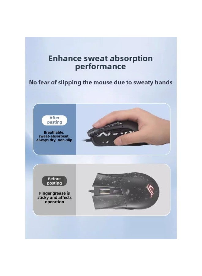 Applicable To ASUS ROG Player National War Blade 2 Mouse Anti-slip Sticker War Blade 3 Sticker All-inclusive Sweat-absorbent Back Sticker Side Sticker-Color:[warring Blade 3] 1 Red Printed Anti-slip Sticker [all Inclusive - Free Cleaning Cotton] - Image 4