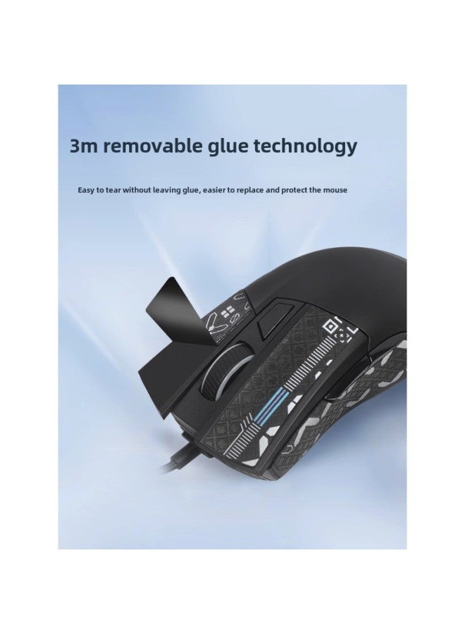 Applicable To ASUS ROG Player National War Blade 2 Mouse Anti-slip Sticker War Blade 3 Sticker All-inclusive Sweat-absorbent Back Sticker Side Sticker-Color:[warring Blade 3] 1 Red Printed Anti-slip Sticker [all Inclusive - Free Cleaning Cotton] - Image 5