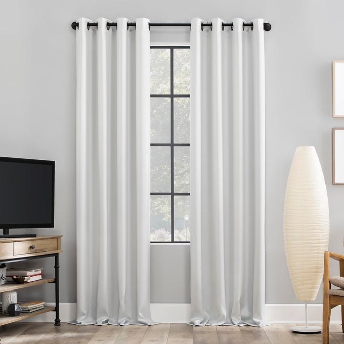 NORDIC 2PACK THEATER GRADE EXTREME 100 BLACKOUT GROMMET CURTAIN PANEL PAIR 52 X 120 PEARL