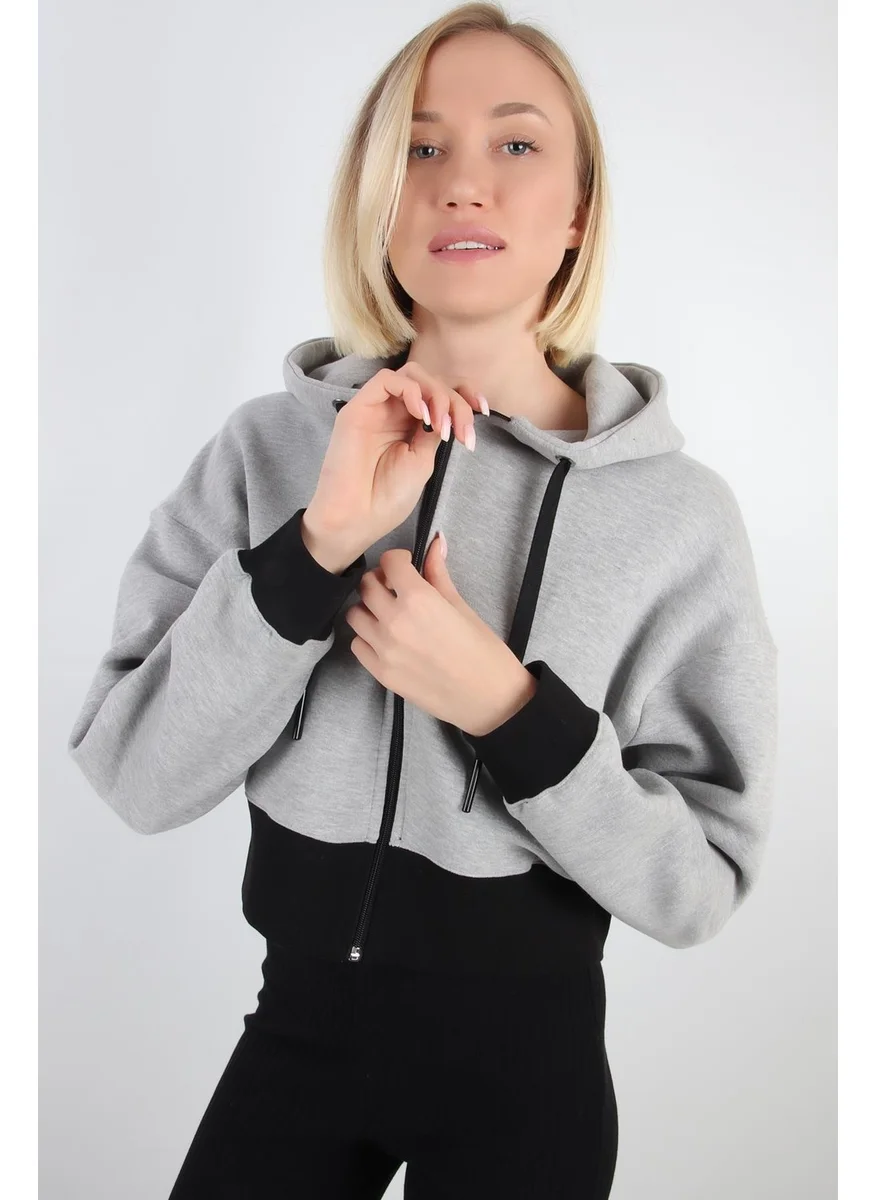 Alexander Gardi Alexandergardı Crop Hoodie Cardigan (B20-5013)