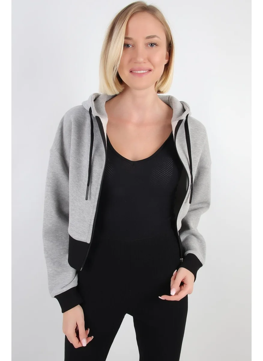 الكسندر جاردي Alexandergardı Crop Hoodie Cardigan (B20-5013)