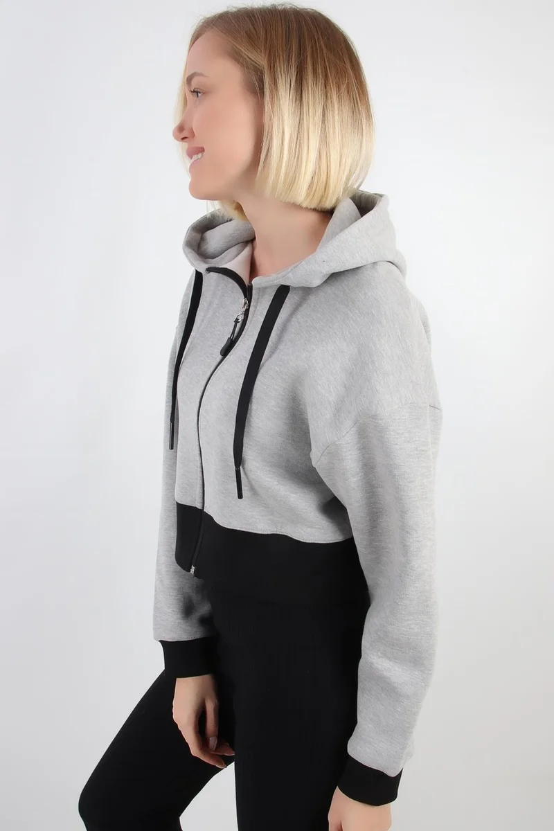 الكسندر جاردي Alexandergardı Crop Hoodie Cardigan (B20-5013)