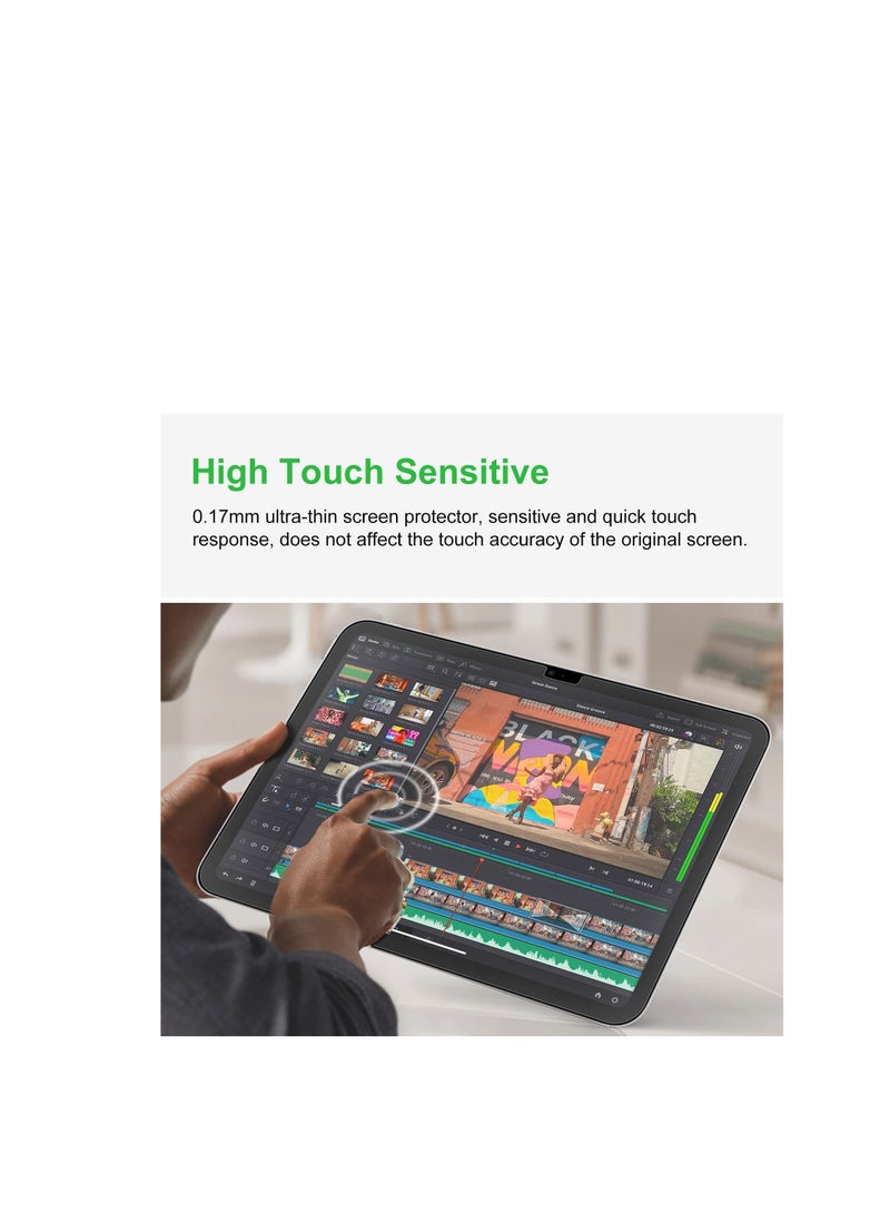 واقي شاشة Paperfeel متوافق مع iPad الجيل العاشر 2022 (10.9 بوصة)، فيلم PET غير لامع للرسم والكتابة مثل الورق، مضاد للوهج وبصمات الأصابع، متوافق مع قلم Apple - Image 5