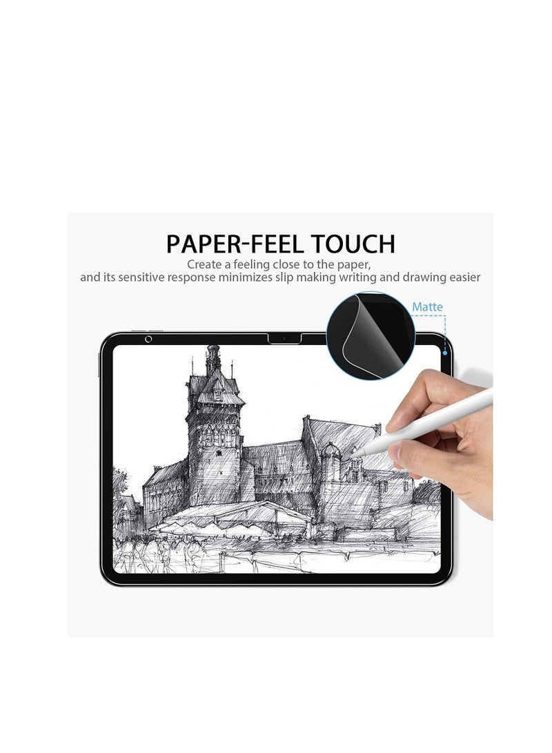 واقي شاشة Paperfeel متوافق مع iPad الجيل العاشر 2022 (10.9 بوصة)، فيلم PET غير لامع للرسم والكتابة مثل الورق، مضاد للوهج وبصمات الأصابع، متوافق مع قلم Apple - Image 2