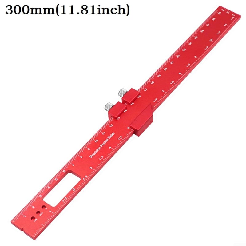 H300 Aluminum Alloy Woodworking Scriber Dual Scale Metric Imperial Marking Gauge Tool - Image 4
