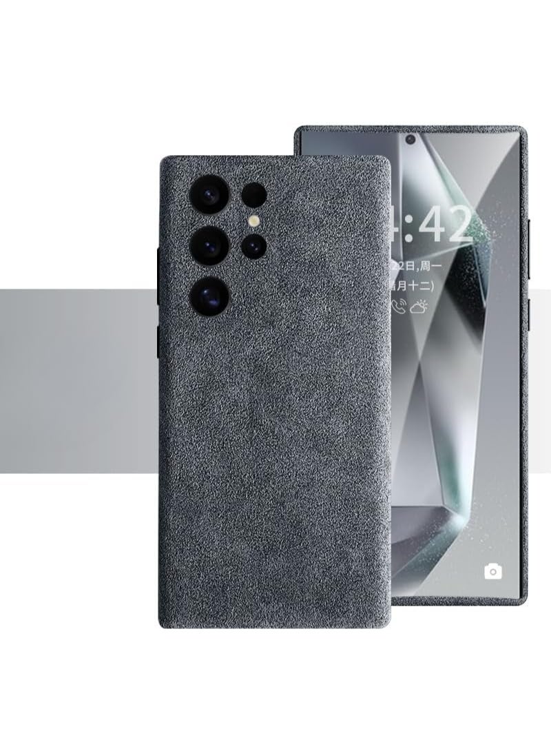 عام **غطاء ألكانتارا جلد للسامسونج جالكسي S25 أولترا - بتصميم مغناطيسي مخفي ومقاوم للبصمات**