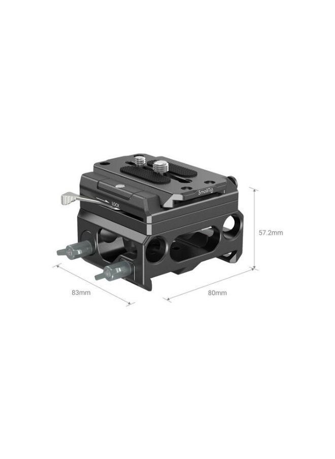 SMALLRIG SmallRig Lightweight Baseplate with Dual 15mm Rod Clamp (magnesium alloy version) 3067  - Image 3